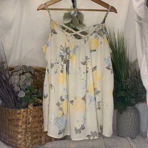 Torrid Ivory Floral Swing Cami Size 2